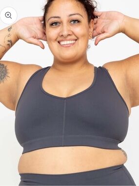 NWT SuperHold V-Neck Racerback Sports Bra - Carbon Size 3X